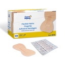 Bandes adhésives en tissu Dynarex - Bandes élastiques et flexibles en tissu pour plaies - Pads non-collés - Fournitures individuelles de premiers soins - Pas de latex - 1-3/4x3", 1 Boîte de 100