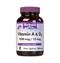 Bluebonnet Nutrition Vitamine A & D3 25 000 UI/1 000 UI provenant de la mer profonde, de l'eau froide, de l'huile de poisson - Pour la santé des yeux et la fonction immunitaire* - Sans gluten - Sans lait - Distillé moléculairement - 100 Softgel/Serviments