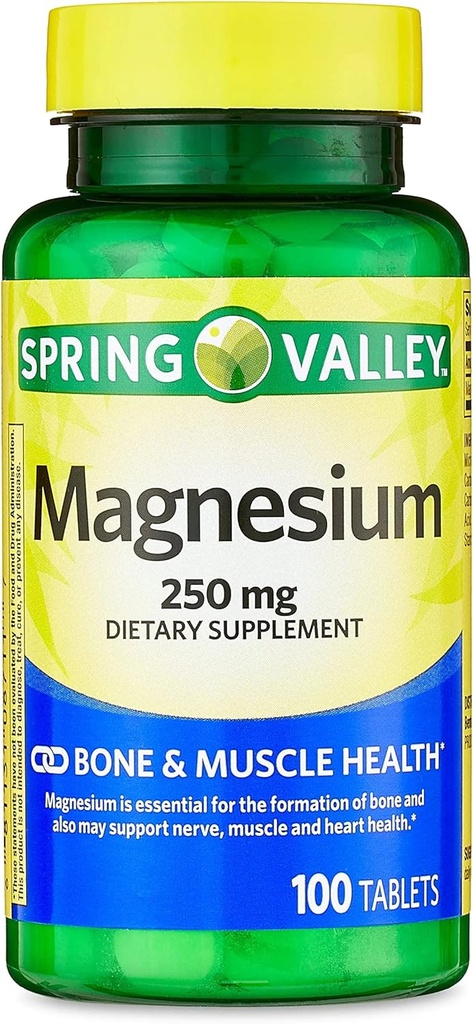 Jogi Comprimés de magnésium Supplément alimentaire, 250 mg, formule végétarienne100 Compte
