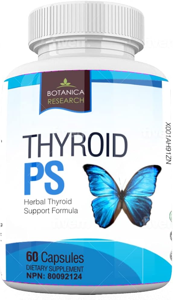 Complément complexe de soutien thyroïdien: Tous les systèmes glandulaires naturels: meilleur focus, concentration, PS Hormone Balance Energy Boost - 60 capsules de vitamine Veggie