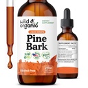 Teinture d'extrait d'écorce de pin sauvage et biologique - Support antioxydant - Pinus Pinaster Suppléments - French Maritime Bark Liquid Drops - 2 mois - Vegan, Alcool & Sugar-Free - 2 fl oz