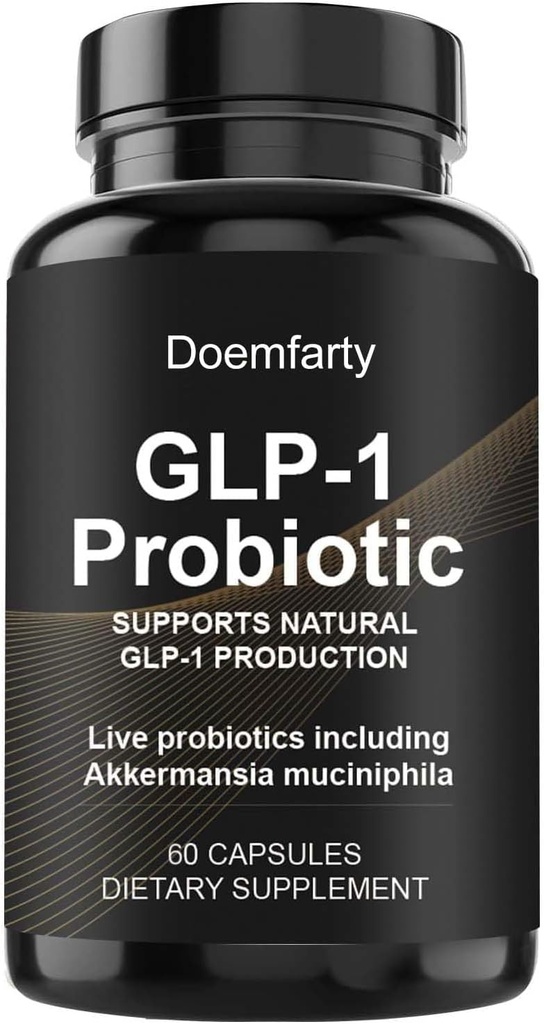 60 PCS GLP-1 Probiotique - AFU multi-train probiotique + prébiotique, soutien naturel production GLP-1, libération retardée, tiers testé, pour les hommes et les femmes 60 portions (paquet de 1) V7