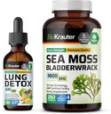 BIO KRAUTER Lung Detox Teinture 2 Fl. Oz. & Sea Moss 250 Capsules