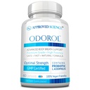 Approuvé Science Odorol - 60 Capsules - Freshen Bad Breath and Body Odor - Contient L.acidophilus, Thé Vert, Magnolia Bark, Huile de menthe poivrée et Fenouil - Tout naturel, végétalien amical, non-OGM