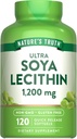 Nature's Truth Ultra Soy Lecithin 1200 mg | 120 Softgels | Non-GMO, Gluten Free Supplement