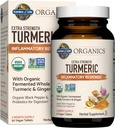 Garden of Life Organics Extra Strength Turmeric Inflammatory Response 60 Comprimés-100mg Curcumine (95% Curcuminoides) Poivre noir, Probiotiques, Organic Non-OGM Vegan Gluten Supplément à base de plantes sans gluten