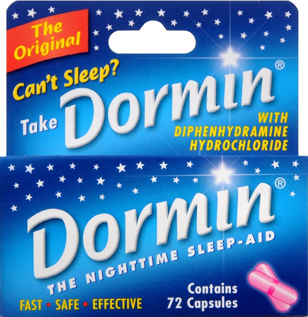 Dormin Sleep-Aid de nuit - 72 gélules, boîte de 6