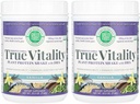 Green Foods True Vitality Plant Protein Shake, Vanilla, 25.2 Ounce (Pack of 2)