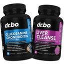 Glucosamine Chondroitin MSM Turmeric & Liver Cleanse Detox - Joint Health Supplement Knee Bone Joints, Liver Cleanse Detox Support - Joint Support Pills Glucosamine Sulfate Capsules Joints Supplements