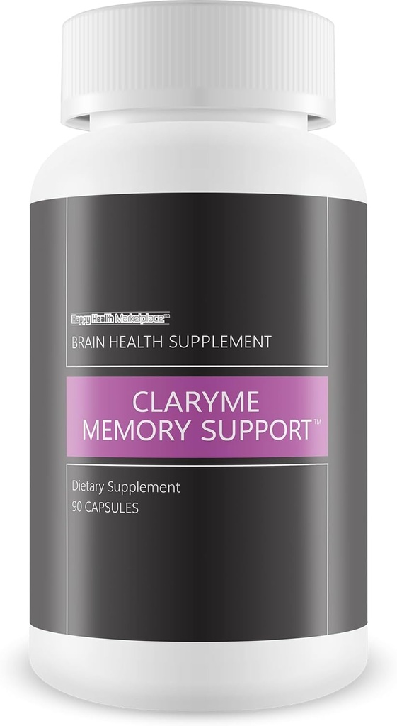 Soutien mémoire Claryme - Notre meilleur supplément mémoire pour le cerveau - Pills mémoire pour les aînés - Suppléments mémoire pour les femmes et les hommes - Booster cerveau naturel - Suppléments de concentration mentale et d'énergie