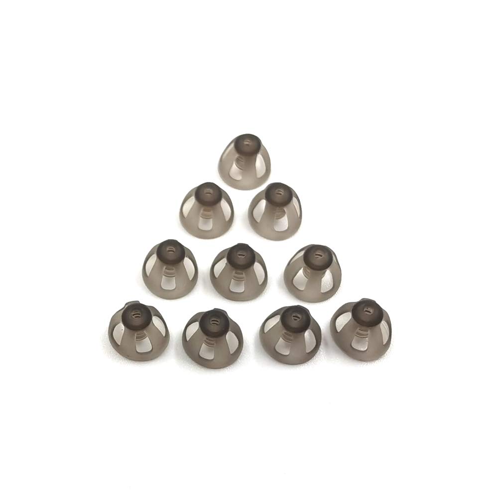 Domes de l'appareil auditif 8mm Smoky Gray Conseils Pièces d'oreille confortable pour l'amplificateur de son BTE ouvert Kit PSAP invisible, sauf pour RIC 8mm (M * 10)
