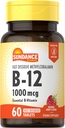 Sundance Vitamine B12 1000 mcg.com Comprimés à dissolution rapide.com Comme méthylcobalamine.com Supplément végétarien, sans OGM et sans gluten