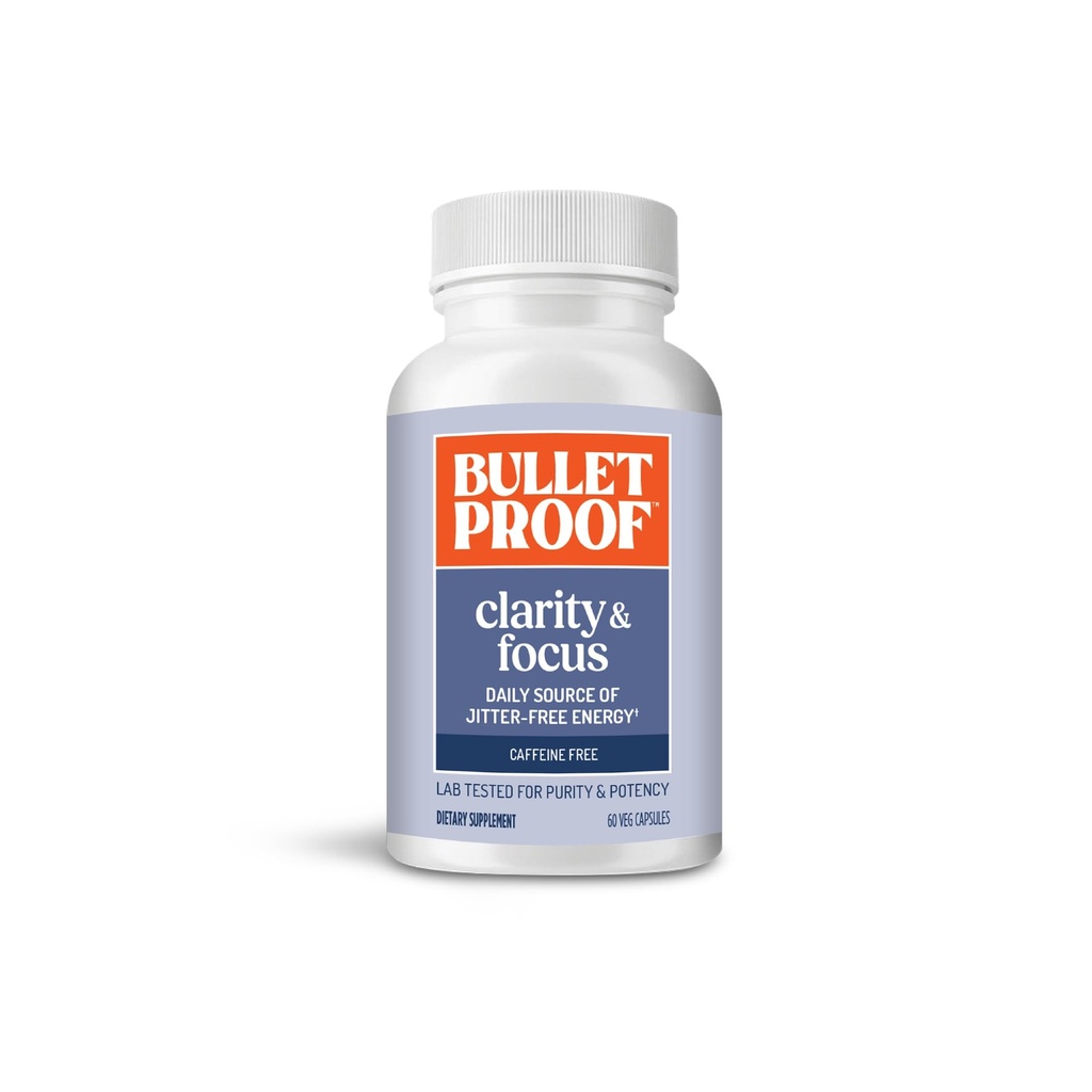 Clarity & Focus Capsules, 60 Comte, Supplément sans caféine pour promouvoir la clarté mentale et l'alerte, anciennement nommé mode intelligent, emballage mai Vary