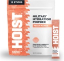 HOIST Electrolyte Drink Mix Powder Sticks – Réhydratation rapide, Formule d'hydratation militaire – Peach Mango (12 Packs à un seul usage)