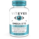 Vityeyes Omega-3 TG soutient la santé des yeux et du coeur, formule naturelle d'huile de poisson triglycéride, clair, 60 comte