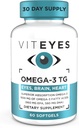 Vityeyes Omega-3 TG soutient la santé des yeux et du coeur, formule naturelle d'huile de poisson triglycéride, clair, 60 comte