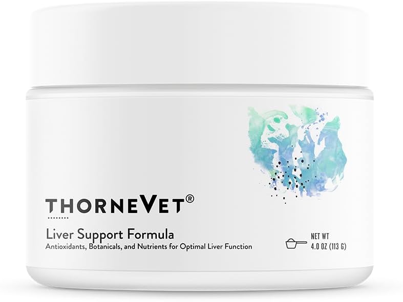 Poudre de soutien du foie ThorneVET – Soutien du foie pour les petits animaux : chiens et chats, 90 scoops