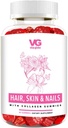 VITA GLOBE Cheveux, peau et ongles + Gommies de collagène – 20 mg avec des vitamines A, C, D, E, B6 et Biotin.