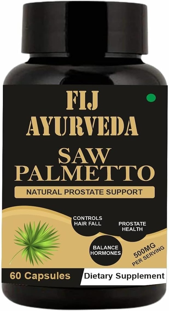 Saw Palmetto Extract Capsules pour les hommes et les femmes 500mg 60 Capsules de légumes, croissance naturelle des cheveux pour les hommes et les femmes - (Pack de 1)