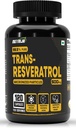 Trans Resvératrol 500MG Capsules - 99,5% Pure Micronised and Highly Bioavailable Supplement.