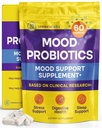 InnovixLabs Mood Probiotique pour les femmes et les hommes, Supplément de soutien digestif et d'humeur cliniquement étudié, Lactobacillus helveticus Rosell-52ND & Bifidobacterium longum Rosell-175, 60 Capsules