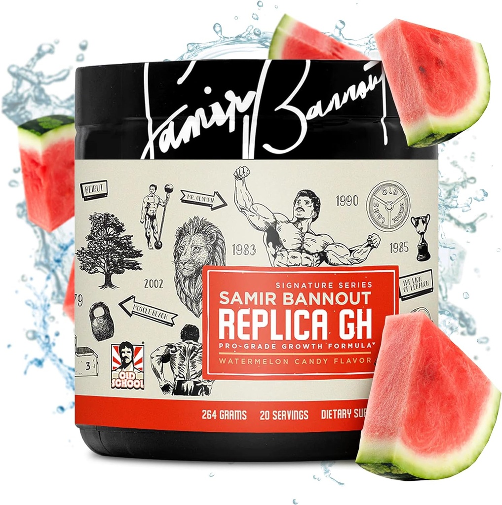 Replique Gh – Muscle Building GH Boosting Powder – Hormone Optimizer & Muscle Growth Dietary Supplément – OSL exclusif M. Olympia Samir Bannout Collaboration – Watermelon Candy Flavor – 20 portions