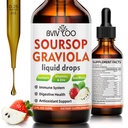 Sourop Graviola gouttes liquides pour le soutien cellulaire et la régénération, Immune Boost, Relax, Foie et Sommeil, Sourop Bitters liquides, sans sucre/gluten, fraises naturelles Flavor - 2 Fl Oz (60ml) bouteille