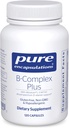 Encapsulations pures B-Complex Plus - Supplément de vitamines B pour soutenir la santé neurologique, la santé cardiovasculaire, les niveaux d'énergie et le système nerveux* - avec vitamine B12 et plus - 120 capsules