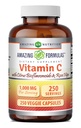 Formules étonnantes Vitamine C avec Rose HIPS & Citrus Bioflavonoïdes (1000 Mg par supplément de service) 250 Capsules Veggie (100 mg) Non-GMO (100 mg) Sans gluten (100 mg) Fabriqué aux États-Unis