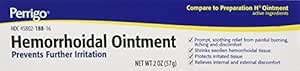 Onguent de soulagement de la douleur hémorroïdale générique pour la préparation H 2 oz (57g) Par boîte de tube de 3 tubes Total 6 oz par PHARMACEUTIQUES PERRIGO