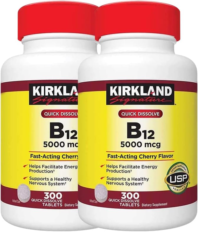 Kirkland Signature B-12 5000 mcg, 300 comprimés (2 paquets)