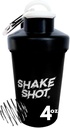 Noir - Bouteille Mini Shaker 4oz pour préentraînement, créatine, petits suppléments de scoop (pas pour les protéines) Clip & Shaker Ball