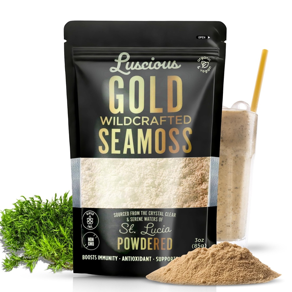 Irish Sea Moss Powder Gold 3 Oz – 100% Organic St. Lucia Sea Moss.