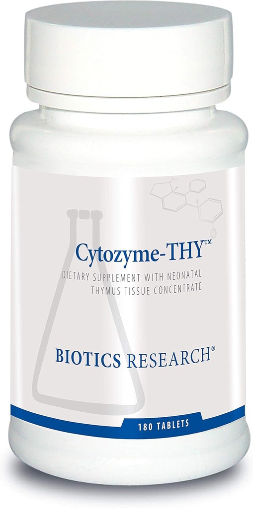 Biotics Research Cytozyme Thy Neonatal Thymus Concentrate, Supports Health of The Thymus Gland, Healthy Immune Response and Body Pathway Processes, Supports Immune System, 180 Tablets