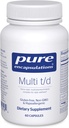 Pure Encapsulations Multi T/D - Multivitamin & Mineral Supplement - for Daily Wellness, Cardiovascular & Immune Health* - Rich in Vitamins & Minerals - Gluten Free & Vegetarian - 60 Capsules