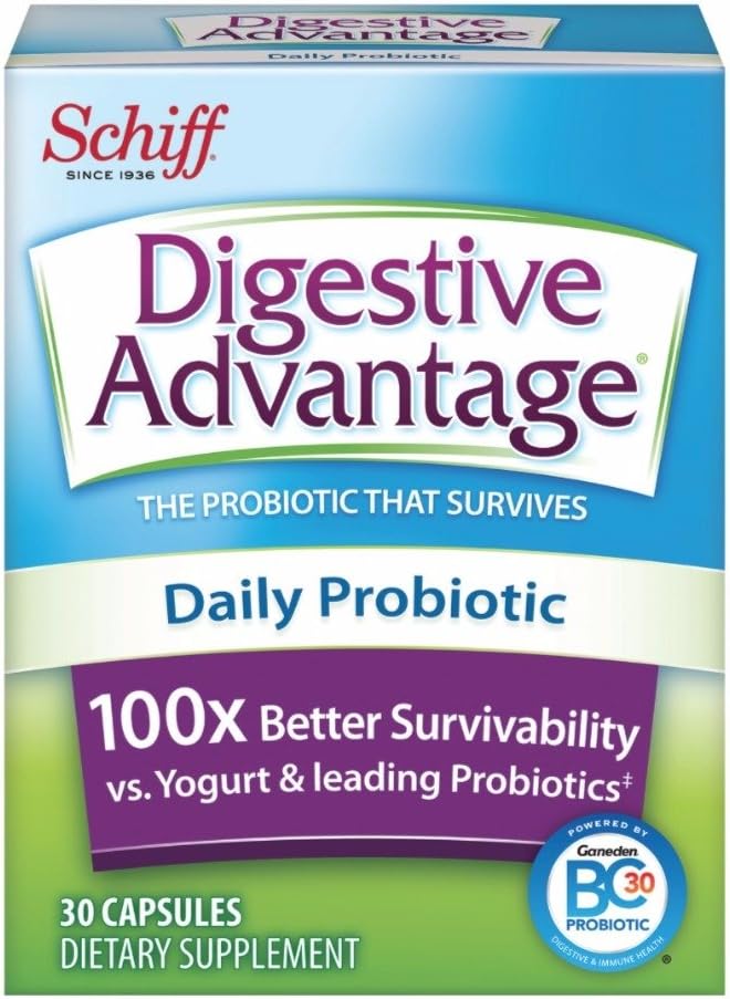 Digestive Advantage Daily Probiotic, 30 Capsules (Pack of 3)