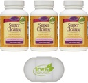 Nature Secret Super Cleanse Extra Strength Détox à la Toxine et élimination douce Nettoyage total du corps, soutien de santé digestif et colon, 3 paquets de 100 comprimés, avec un étui à pilules