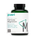 Supplément complexe de magnésium Puori - Taurinate de magnésium et gluconate de magnésium à haute absorption, zinc, vitamine B6 et acide malique pour le sommeil, la santé immunitaire et osseuse et la récupération des muscles - 120 capsules véganes