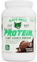 Black Magic Plant-Source 100% Vegan Protein - Keto, faible teneur en sucre, sans protéines laitières - Pré/après entraînement - Crème glacée au chocolat - 20g Protéine - 2 LB