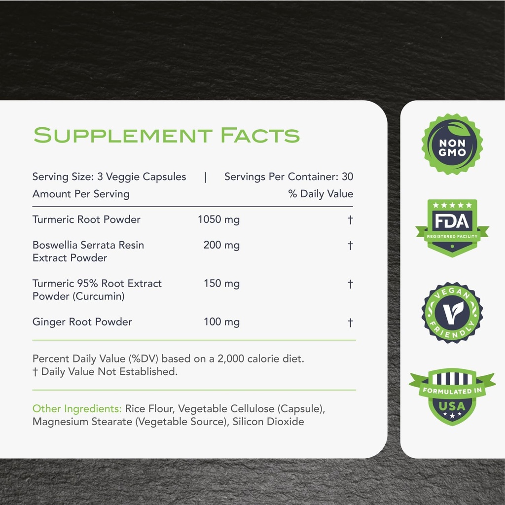 KaraMD Comfort Guard X24.00 Supplément de soutien aux articulations et au mouvement.00 Curcumin, Boswellia et Ginger.00 Décomfort musculaire et étourdissement des articulations.00 Non-OGM, sans gluten et ami végétalien (4 Pack)