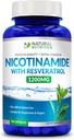 Générique Vitamine naturelle Extra Strength Nicotinamide avec Resveratrol 1200mg (Vitamine B-3) 120 Capsules de Veggie Sans gluten et non-OGM