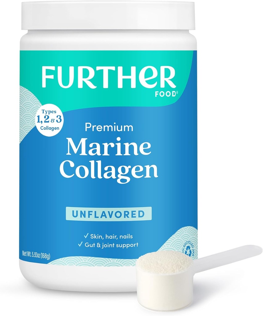 Autres aliments non aromatisés en poudre de peptides de collagènes marins, poissons d'origine sauvage, hydrolysés de type 1, 2 et 3, 12g de protéines, 5,93 Oz