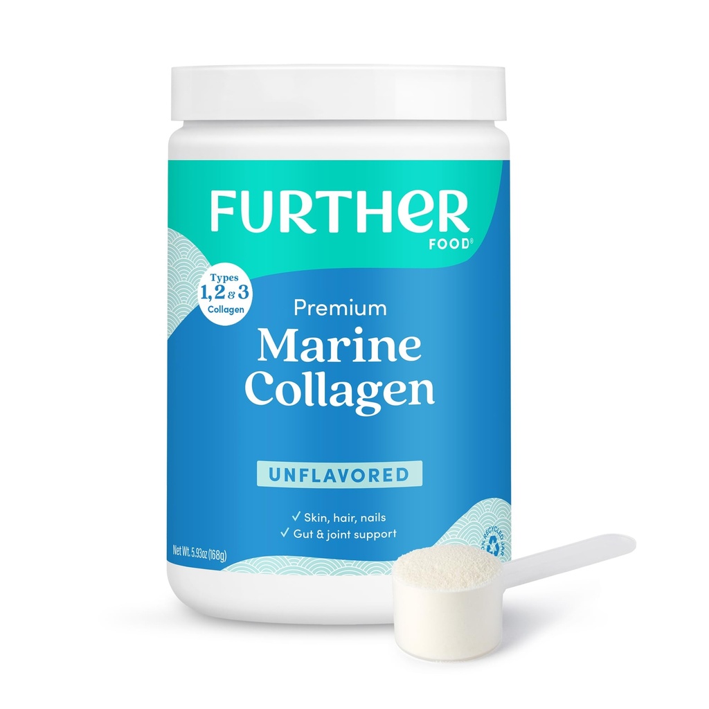 Autres aliments non aromatisés en poudre de peptides de collagènes marins, poissons d'origine sauvage, hydrolysés de type 1, 2 et 3, 12g de protéines, 5,93 Oz