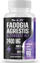 2400mg Fadogia Agrestis Tongkat Ali Supplément - Fadogia Agrestis 1400mg & Tongkat Ali 1000mg Ultra Blend, Force maximale, Masse musculaire et performance athlétique, 60 Softgels
