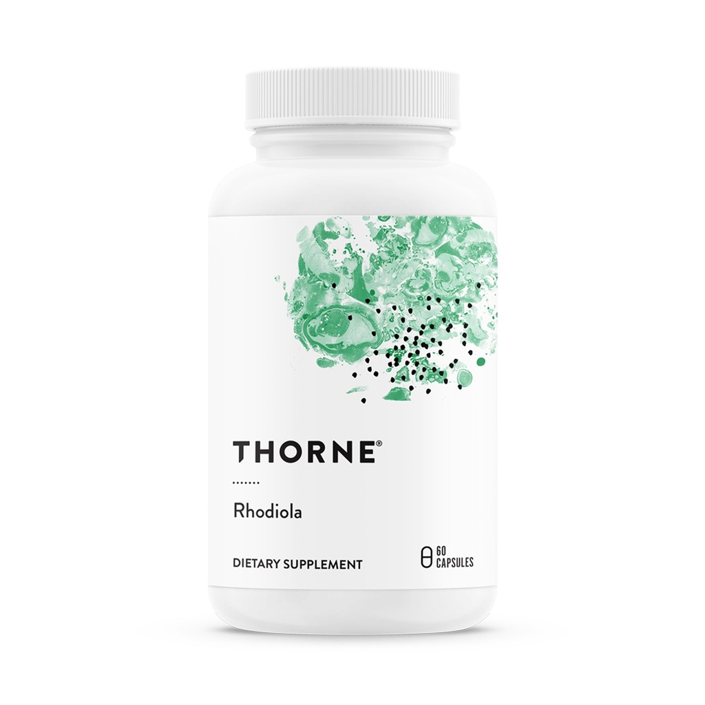 THORNE - Rhodiola - Supplément botanique pour soulager le stress - Améliore le sommeil et la concentration mentale* - 60 capsules