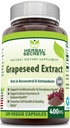 Herbal Secrets Grapeseed Extract 400 mg 120 Veggie Capsules Supplement - Non-GMO - Gluten Free