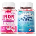 Citrate de calcium 1000mg Gommes remplies + Bisglycinate de fer 26mg