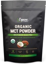 Poudre biologique MCT - Certifié USDA, avec fibre prébiotique Acacia; Keto Friendly, Vegan, sans gluten; 8oz