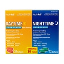 HealthA2Z® De jour et de nuit ∙ Médecine du rhume et de la grippe ─ Puissante multisymptômes de jour et de nuit (24 softgels de jour et 12 softgels de nuit) (Combo de jour et de nuit (36 Count Pack de 1)