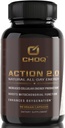 CHOQ Action 2.0 Energy & Circulation Support - Supplément Rhodiola Rosea, Beetroot & B12 - Booster d'oxyde nitrique pour les hommes et les femmes - Focus & Recovery - 90 Capsules